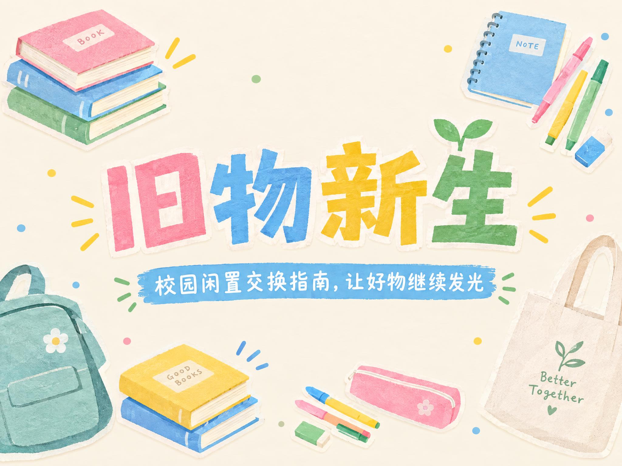 青春手绘拼贴剪纸风格的横版公众号封面图，清新马卡龙配色，校园治… - 图片创意预览