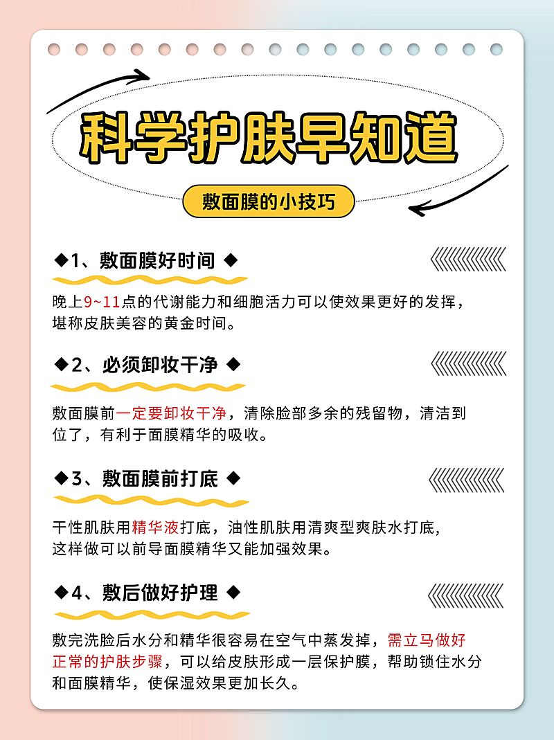 护肤知识分享小红书封面