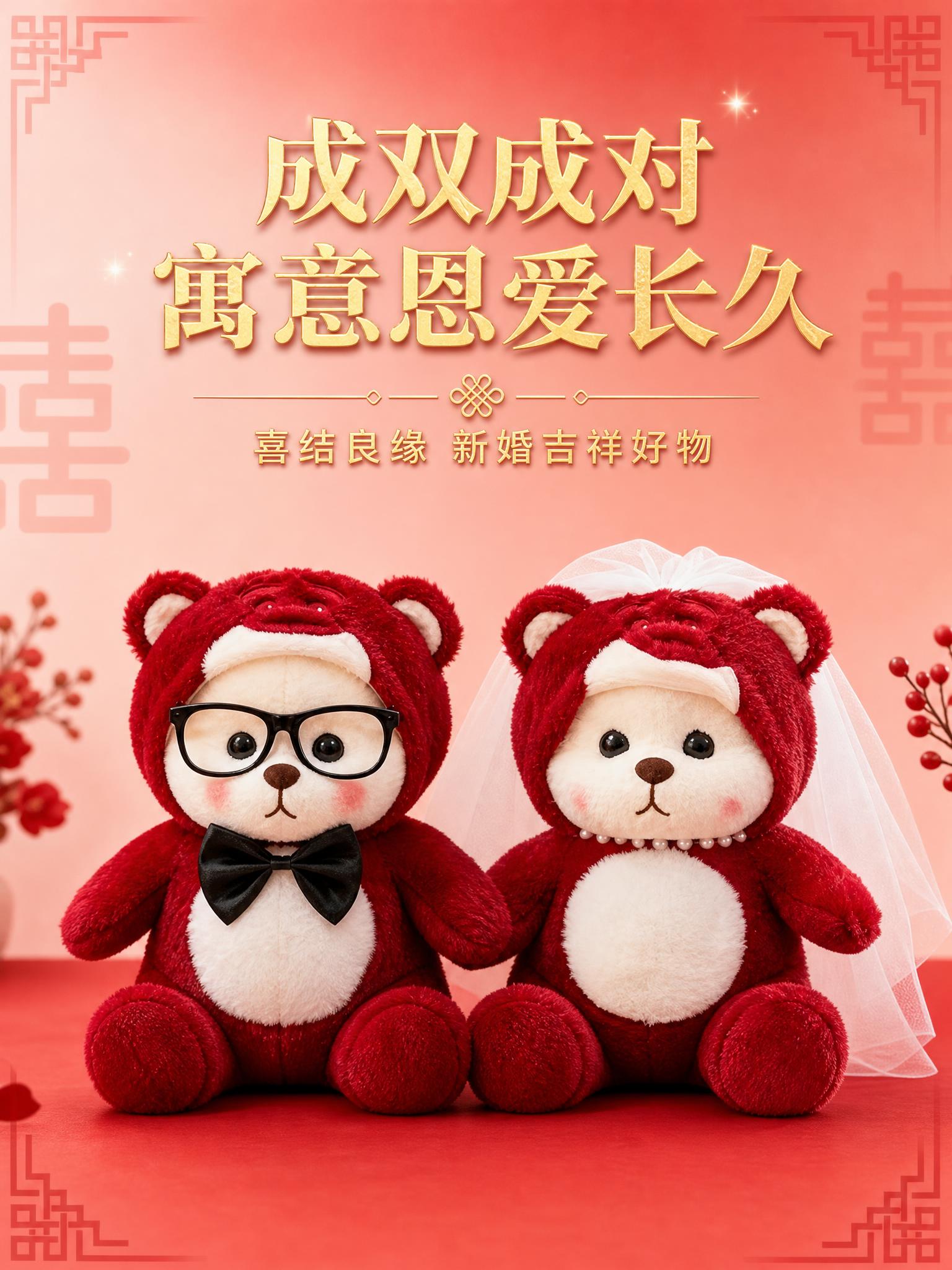 [主图-5] 美好寓意卖点图，核心任务是传递婚庆吉祥寓意与情感… - 图片创意预览