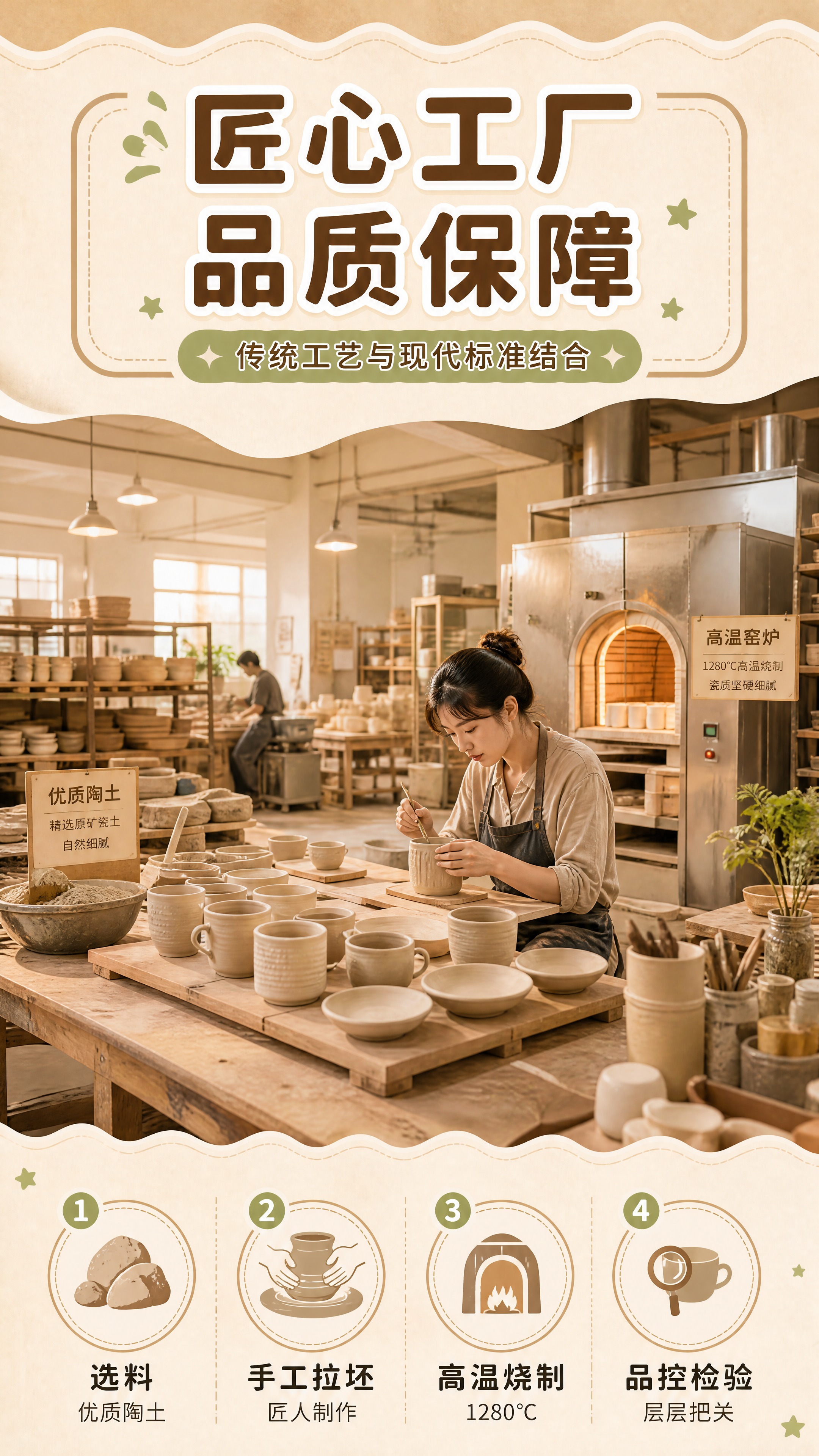 [商品] 使用【图1】【图2】陶瓷工厂场景图；保留陶瓷生产车间… - 图片创意预览