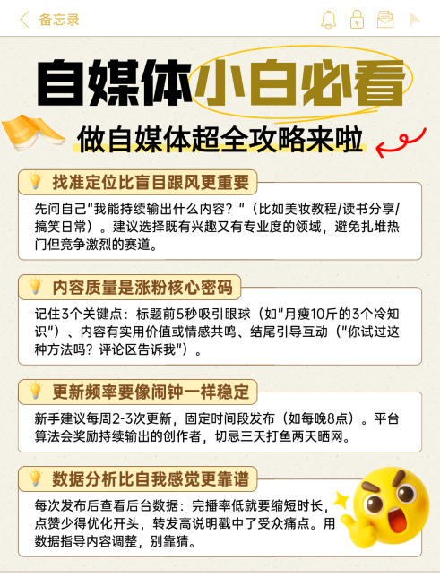 卡通手帐风自媒体攻略知识分享小红书配图预览效果
