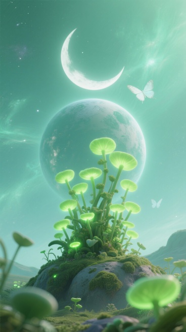 帮我生成50张关于月亮和星球的图片预览效果