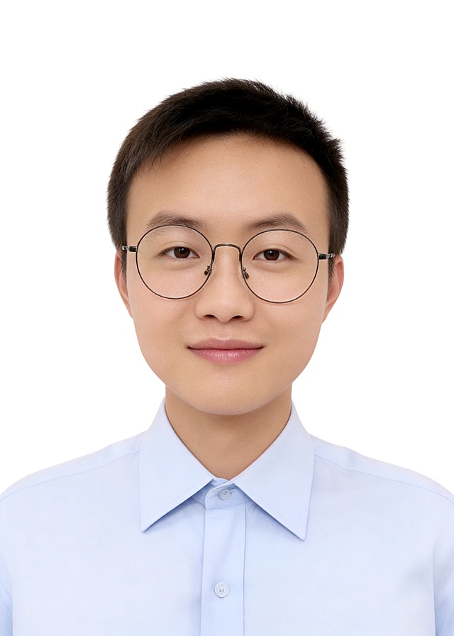 保留第一张图中人物发型､脸型､年龄特征生成标准样式纯正面证件照;人物主体严格居中,头部大小与位置严格对齐第二张图,双肩水平平衡,面部中轴线对齐画面中心,正视前方;标准证件照构图,人物绝对居中;头顶上方距离上边缘高度10%,下巴距离画面下边缘高度30%,人物主体占比约68%;肩部平展与画面水平轴平行;头部占比严格对齐第二张图;提亮肤色,消除暗沉,清透裸妆,隐形毛孔,均匀肤色,唇色自然提亮;肤色白皙细腻,肤质呈现匀净哑光质感(自然白皙);轻透裸妆+重点提亮;唇色润泽(半哑光质地);眼神澄澈,看向镜头,气质自信,嘴角微微上扬表情自然;耳廓可见度一致;肩部平展,肩线与画面水平轴平行;头肩比例协调呈现;免冠,不戴帽子,无头饰,无发带;佩戴眼镜,眼镜无反光;无胡子,面部无痣,消除面部瑕疵;柔和正面顺光均匀柔光,面部明亮无硬影,背景均匀提亮,画质清晰,零噪点降噪;面部清晰;背景亮度均匀统一;高清锐利画质,细节清晰可见;零噪点处理;色彩还原自然,均匀柔和布光,无明显阴影,面部光影干净,柔光正面打光,自然光影过渡,皮肤质感细腻,哑光质感;标准焦段50mm,纯正面,入境范围头部至胸部以上区域,F/4光圈(兼容F/2.8-F/4区间),平视视角(镜头与人物视线完全齐平),正视视图;人物绝对居中(居中构图),位于画面中心;严格限定标准证件照规格;视线水平(瞳孔连线与画面水平线平行);双耳对称露出,双肩水平且平衡,头部占比严格对齐垫图,禁止大头照(画面铺满画布,无边框留白);专业证件照质感,高清人像质感,细腻皮肤纹理,严格按照第一张图内容生成,分辨率4K;身着浅蓝色纯棉翻领衬衫，极简纯色白色背景，禁止裁切头顶, 禁止额头被截, 禁止超大头, 禁止主体溢出画面, 禁止偏头/倾斜;头顶上边距8-10%, 头部高度60-68%, 双眼高度56-58%, 严格对齐第二张垫图;画面比例5:7
