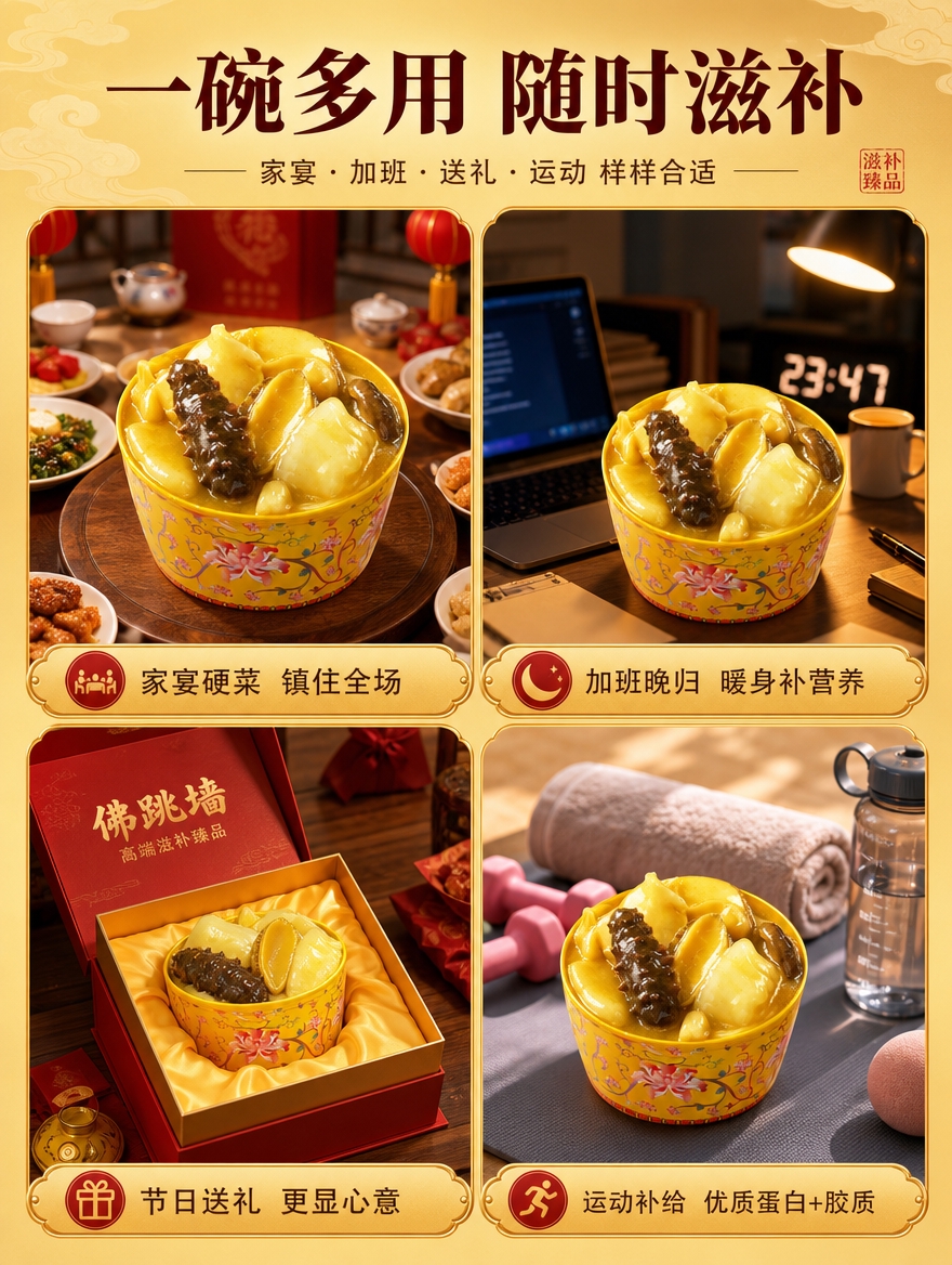 [商品] 使用【图1】佛跳墙成品碗装图；保留碗、鲍鱼、金汤的真… - 图片创意预览