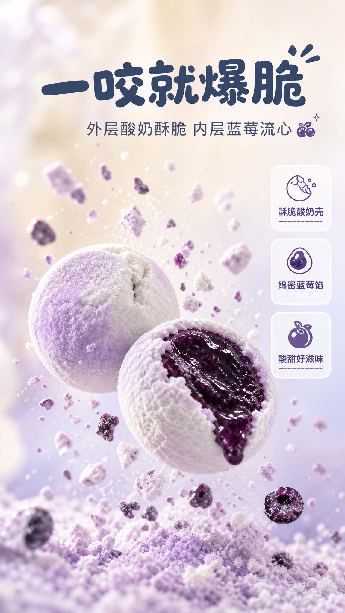 [商品] 使用【图6】酸奶球爆脆动态参考图与【图7】蓝莓酸奶球… - 图片创意预览