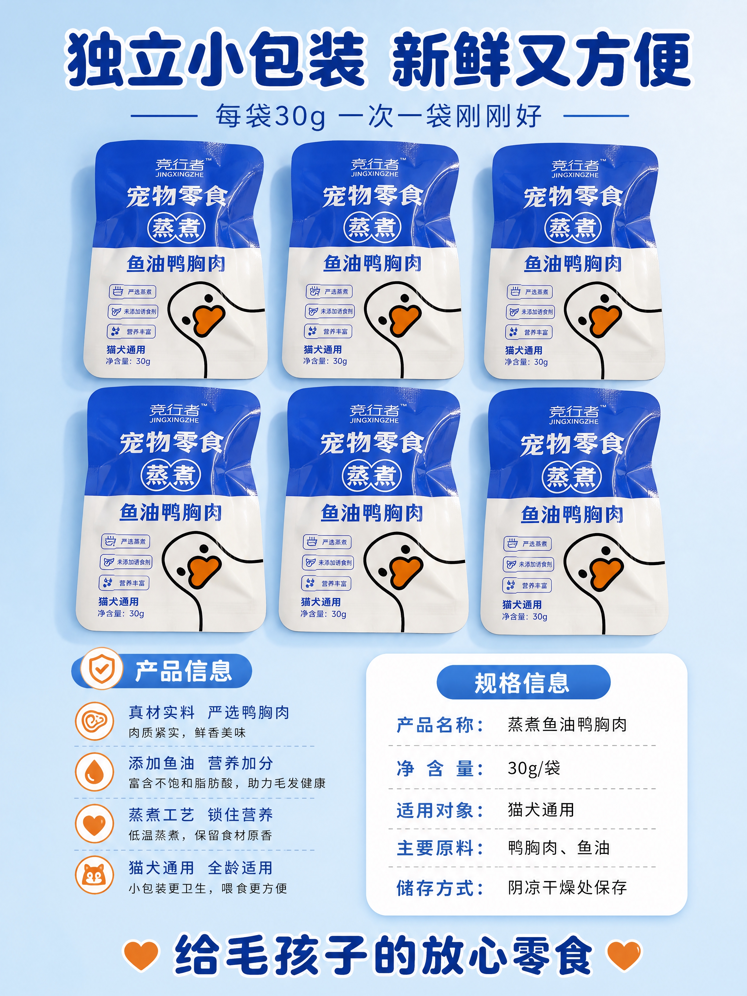 [商品] 使用【图1】【图4】竞行者蒸煮鱼油鸭胸肉包装袋；保留… - 图片创意预览