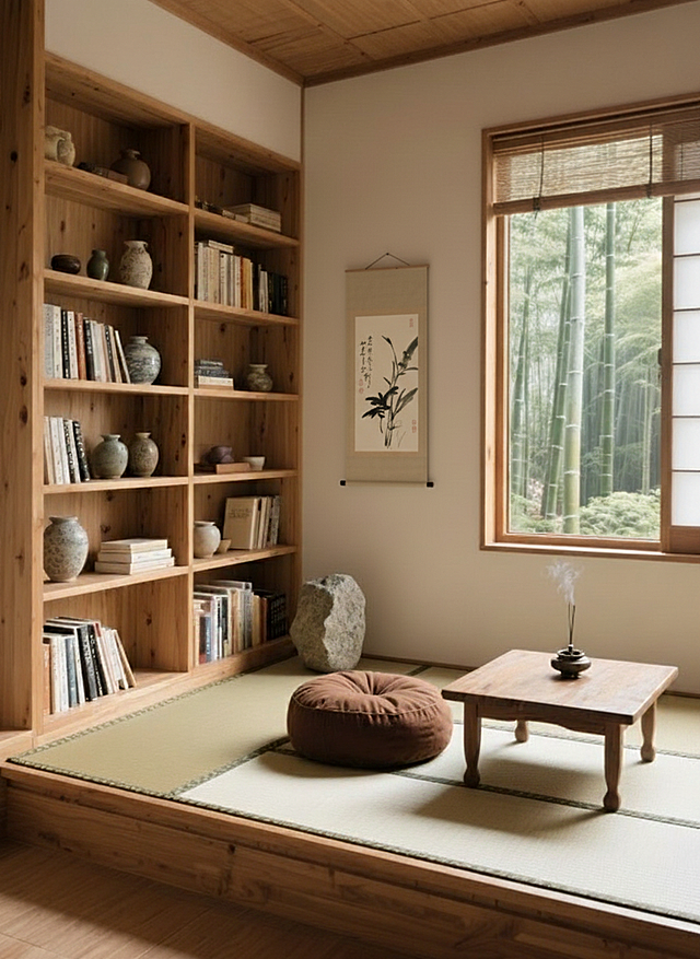 把图1放到图2的背面墙壁上