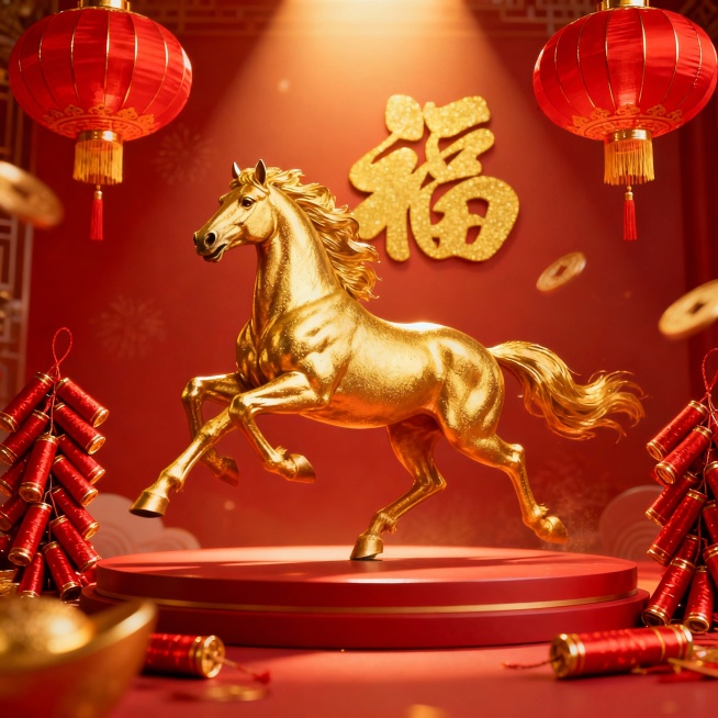 马年喜庆背景预览效果