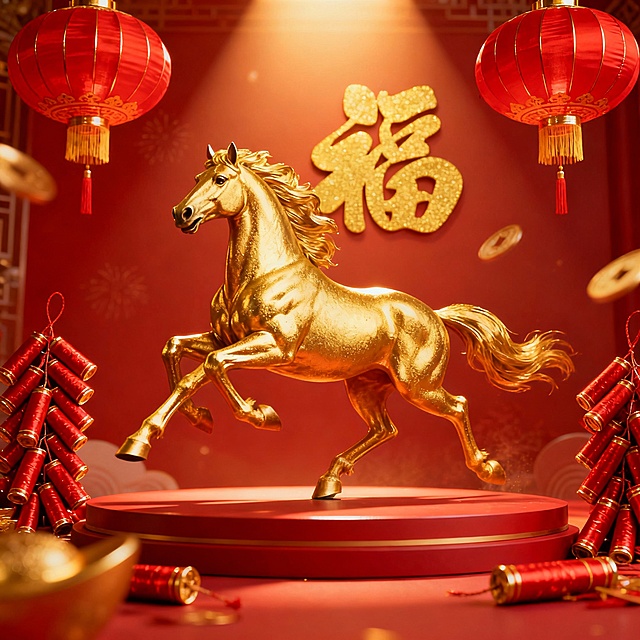 马年喜庆背景