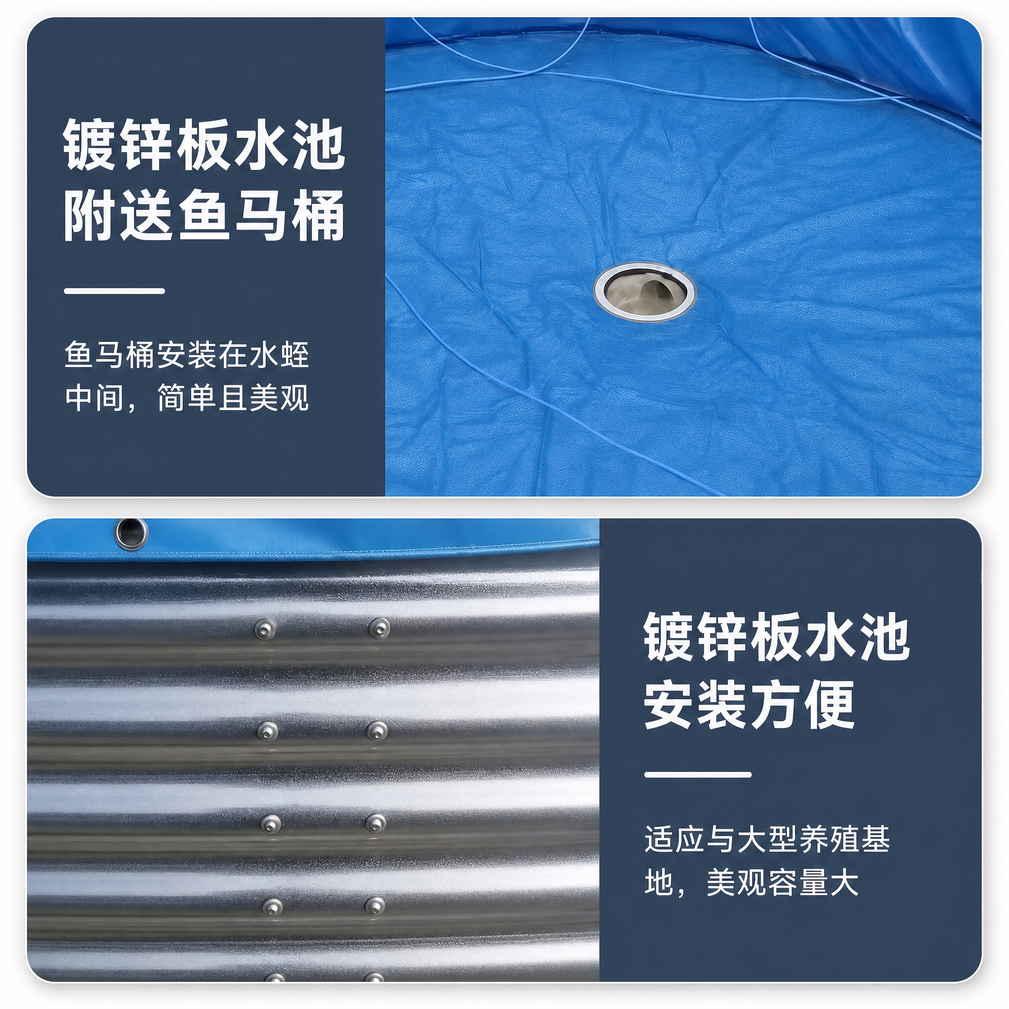 基于这张蓄水池产品展示图进行视觉升级改版。1）保留整体双模块图… - 图片创意预览