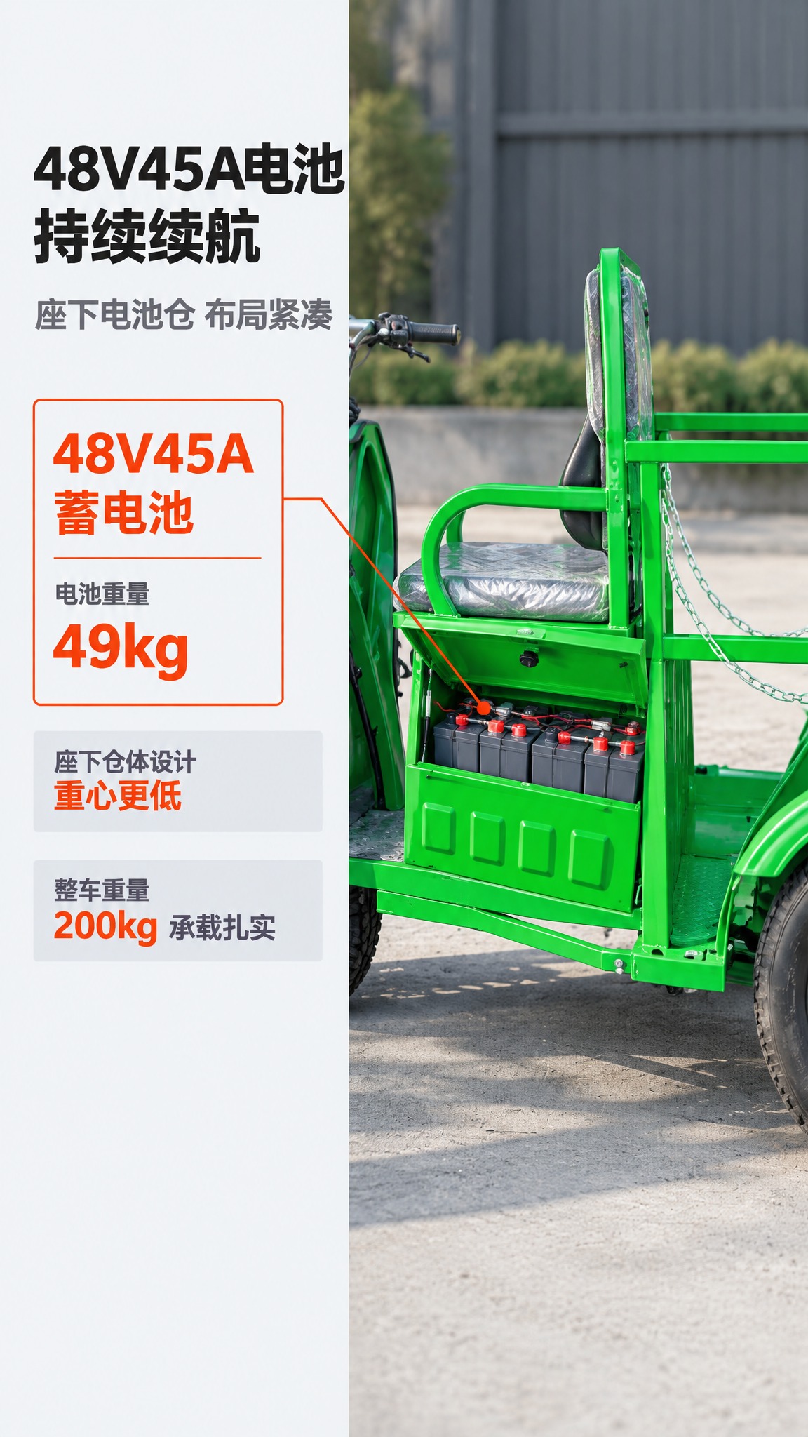 [商品] 使用【图1】正侧视整车，聚焦车身中段驾驶座下方电池仓… - 图片创意预览