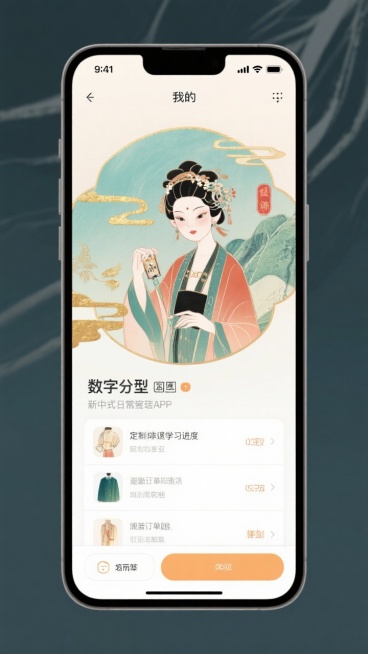 新中式日常穿搭APP创新点及页面设计（精简版）
一、核心创新点
1. 技术驱动

- AI数字分身试衣：1张正面照生成虚拟形象，支持立领、盘扣等元素服饰360°试穿，模拟面料与纹样质感，适配通勤等场景预览效果