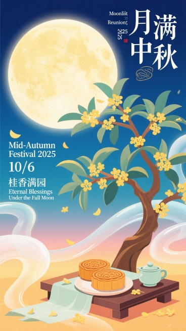 平面插画，海报设计，高级，排版艺术，肌理磨砂，噪点，弥散渐变，扁平插画，晕染，高饱和渐变背景，新中式扁平商业插画，宋代美学意境，超现实动态感，透明流体模拟光影，国风美学配色，冷色调为主搭配局部暖色点缀预览效果