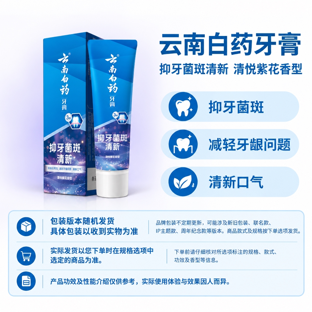 复刻指定版式母版，制作云南白药牙膏电商单品主图，1:1方图。… - 图片创意预览