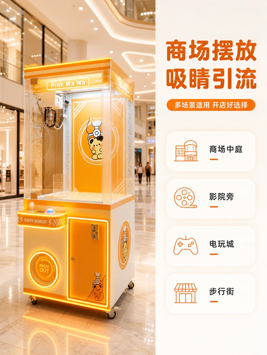 [商品] 使用【图1】娃娃机；保留全透明玻璃机身、整体结构和比… - 图片创意预览