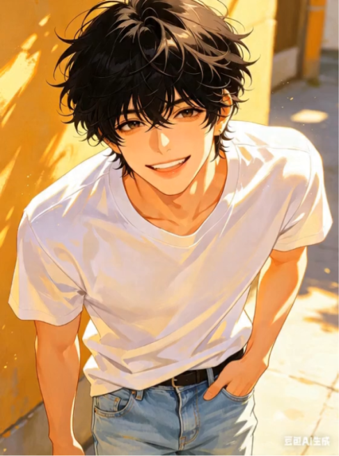 一个青春帅气的男生，自然流畅的动作过渡，阳光明媚的户外场景，有活力有朝气，充满青春帅气的感觉预览效果