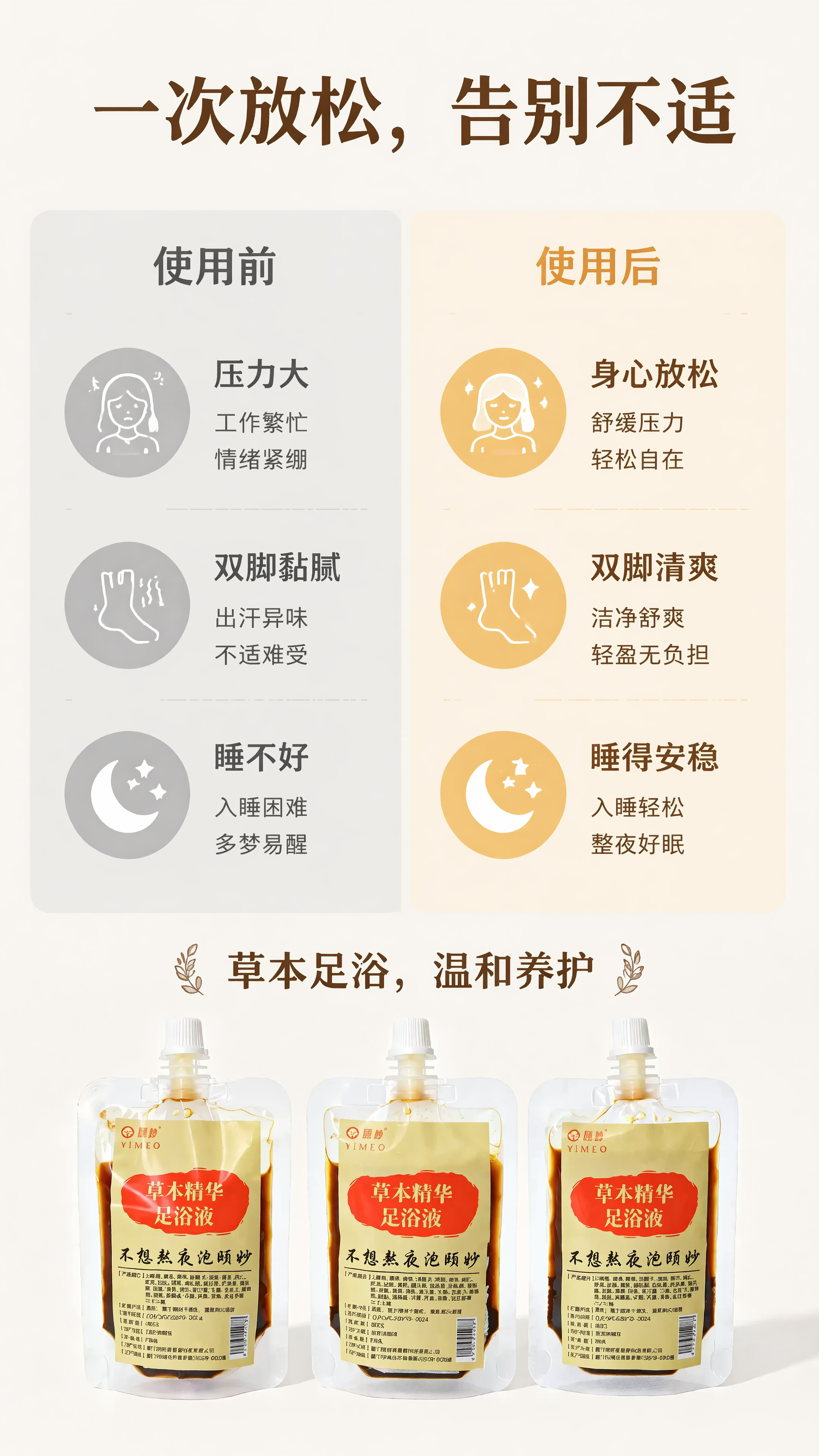 [第13屏] 使用体验对比展示，展示使用前后身心状态变化。本屏… - 图片创意预览