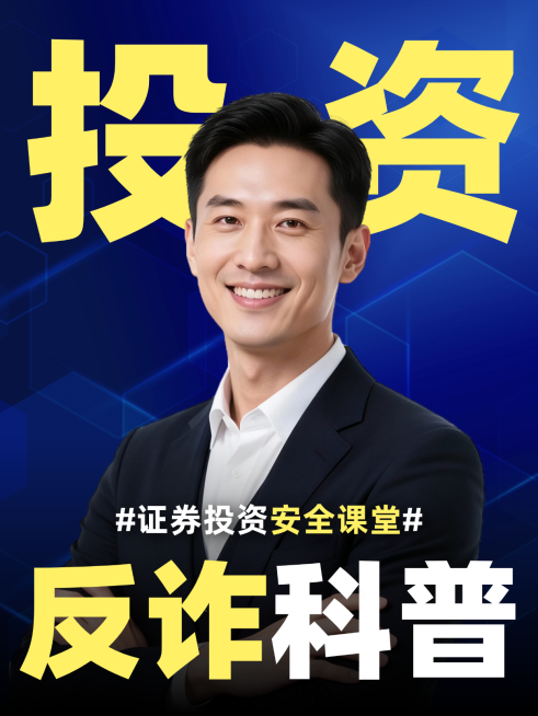 金融理财投资反诈科普人像小红书封面预览效果