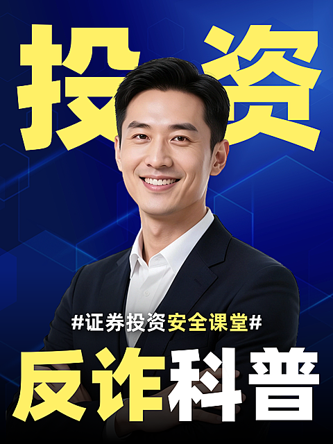 金融理财投资反诈科普人像小红书封面