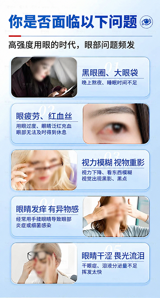 参考原图的排版和内容重新生成，移除图中的所有水印，保留所有文字信息和布局，保持浅蓝色医疗健康风格，文字清晰可辨