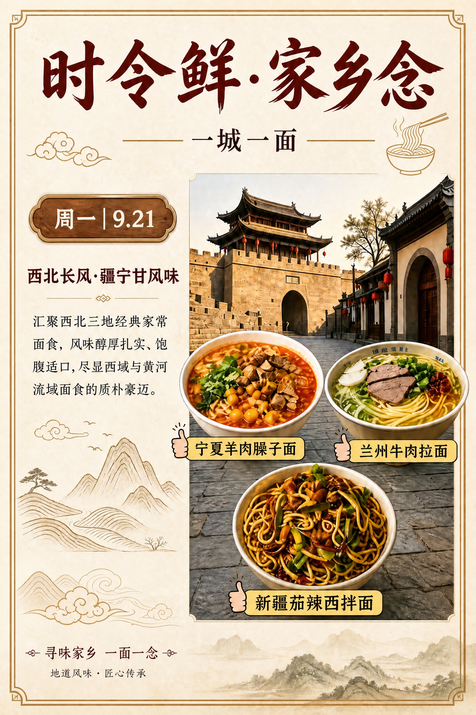 基于参考图的版式和风格，重新生成一张国风新中式竖版海报，A3尺… - 图片创意预览
