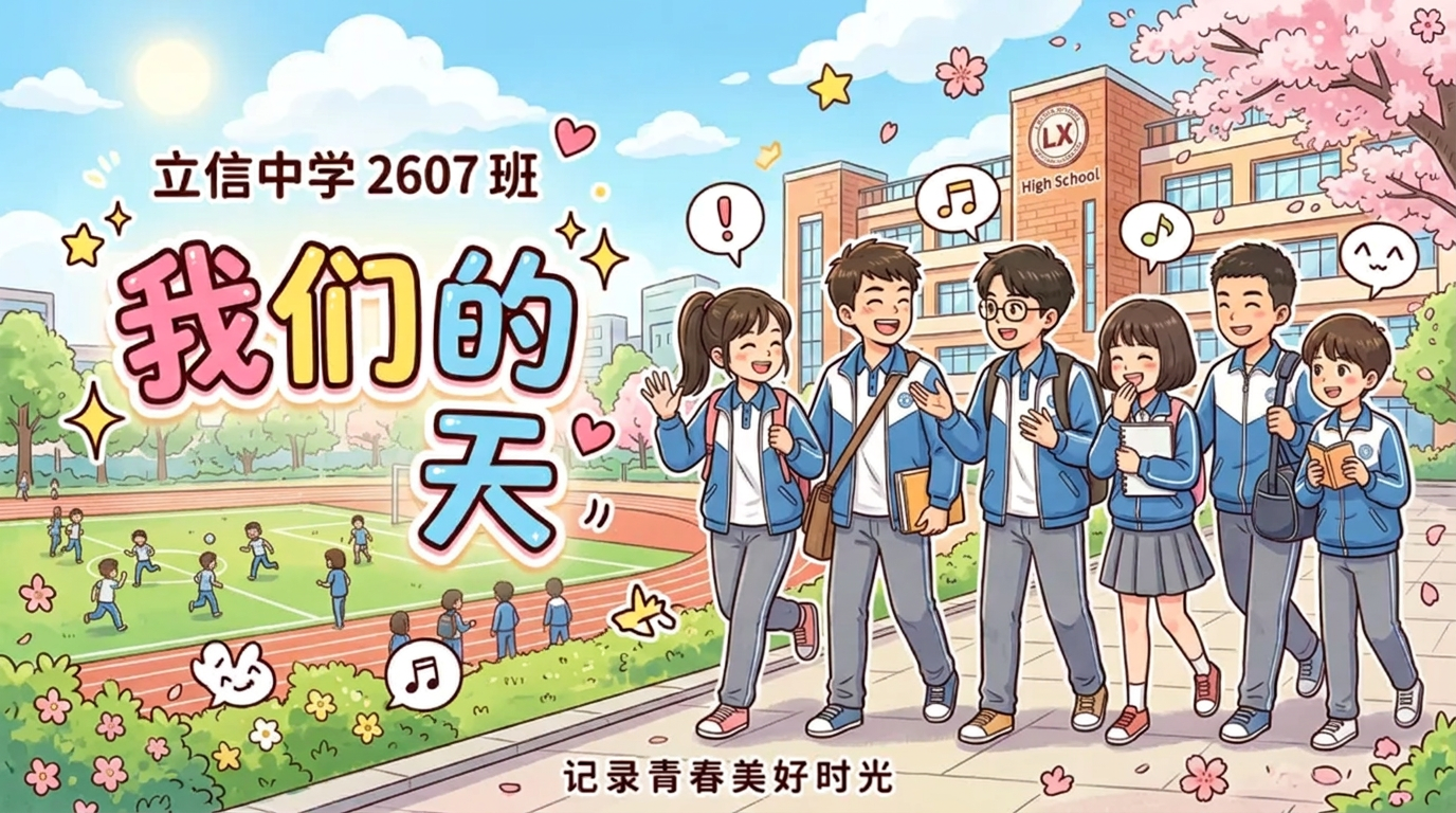 将画面中的标题文字"我们的一一天"修改为"我们的一天"，去掉多… - 图片创意预览