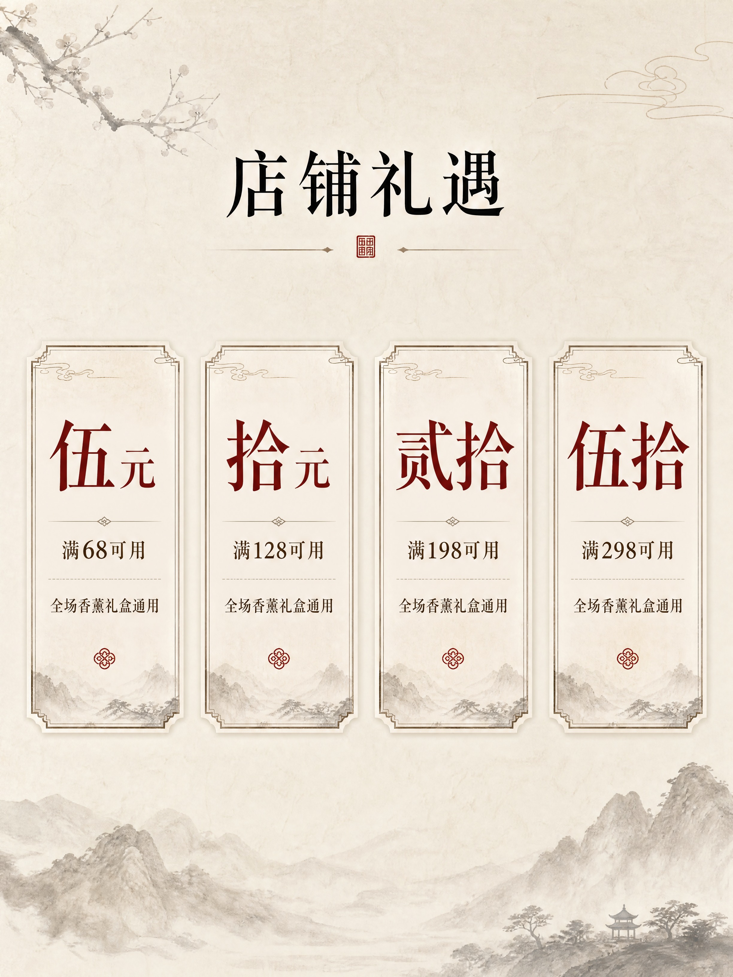 [商品] 无直接产品展示，为本套详情页的店铺礼遇优惠券页面，视… - 图片创意预览