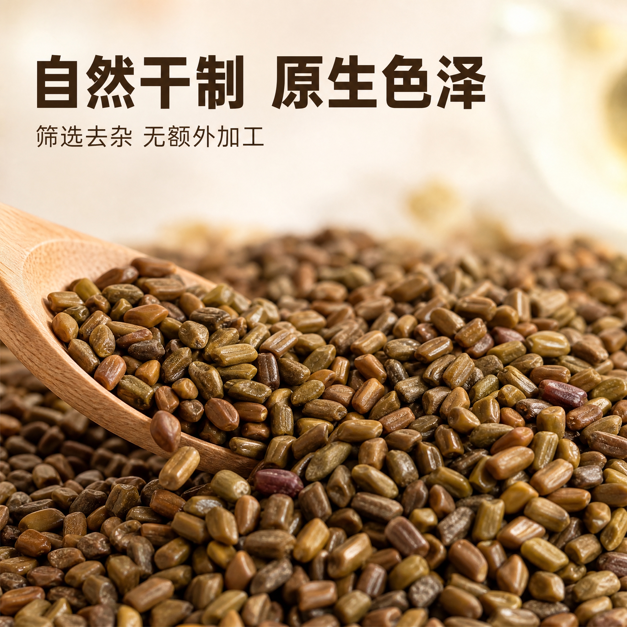[主图-3] 细节近拍图，展示决明子自然干制后的原生色泽，突出… - 图片创意预览