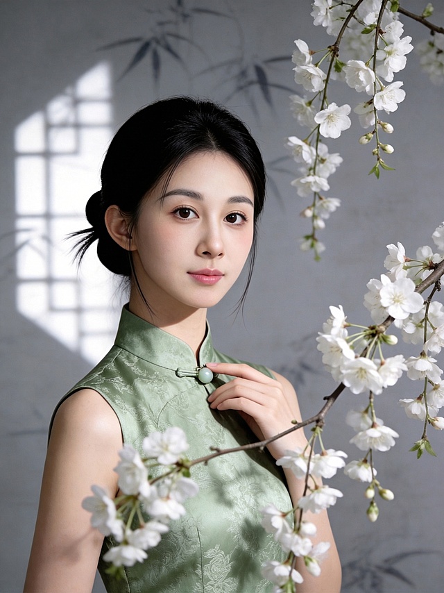 把人物的嘴巴修得更小一点，调整得更自然，保持原图整体风格和其他部分不变