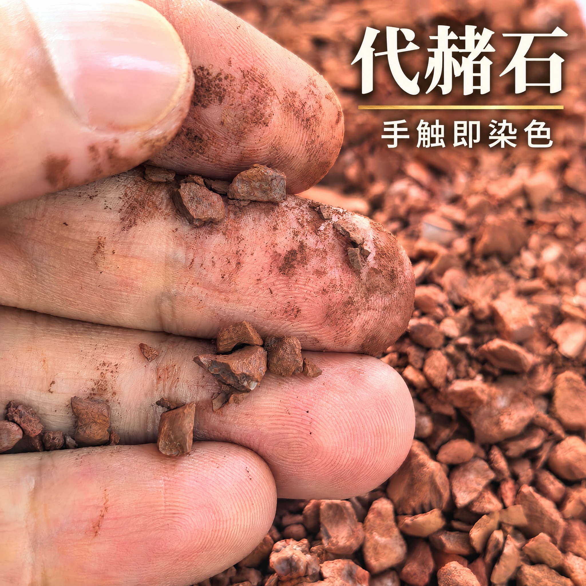以上传的代赭石素材为基底制作中药材电商主图。严格保留原画面：手… - 图片创意预览
