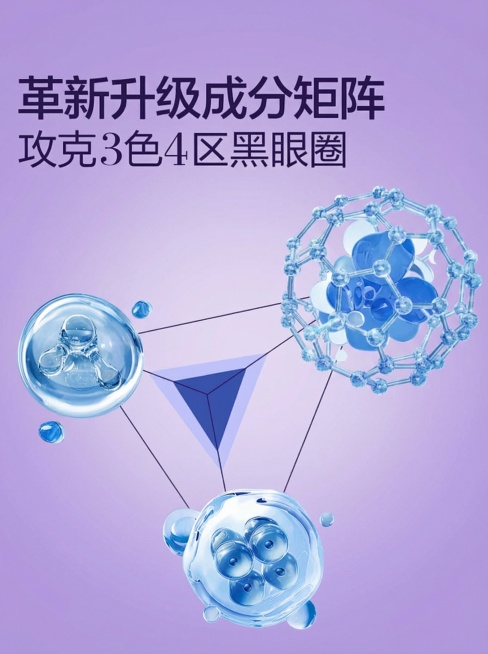 去除图中的所有文字，并且把分子变成蓝色调预览效果
