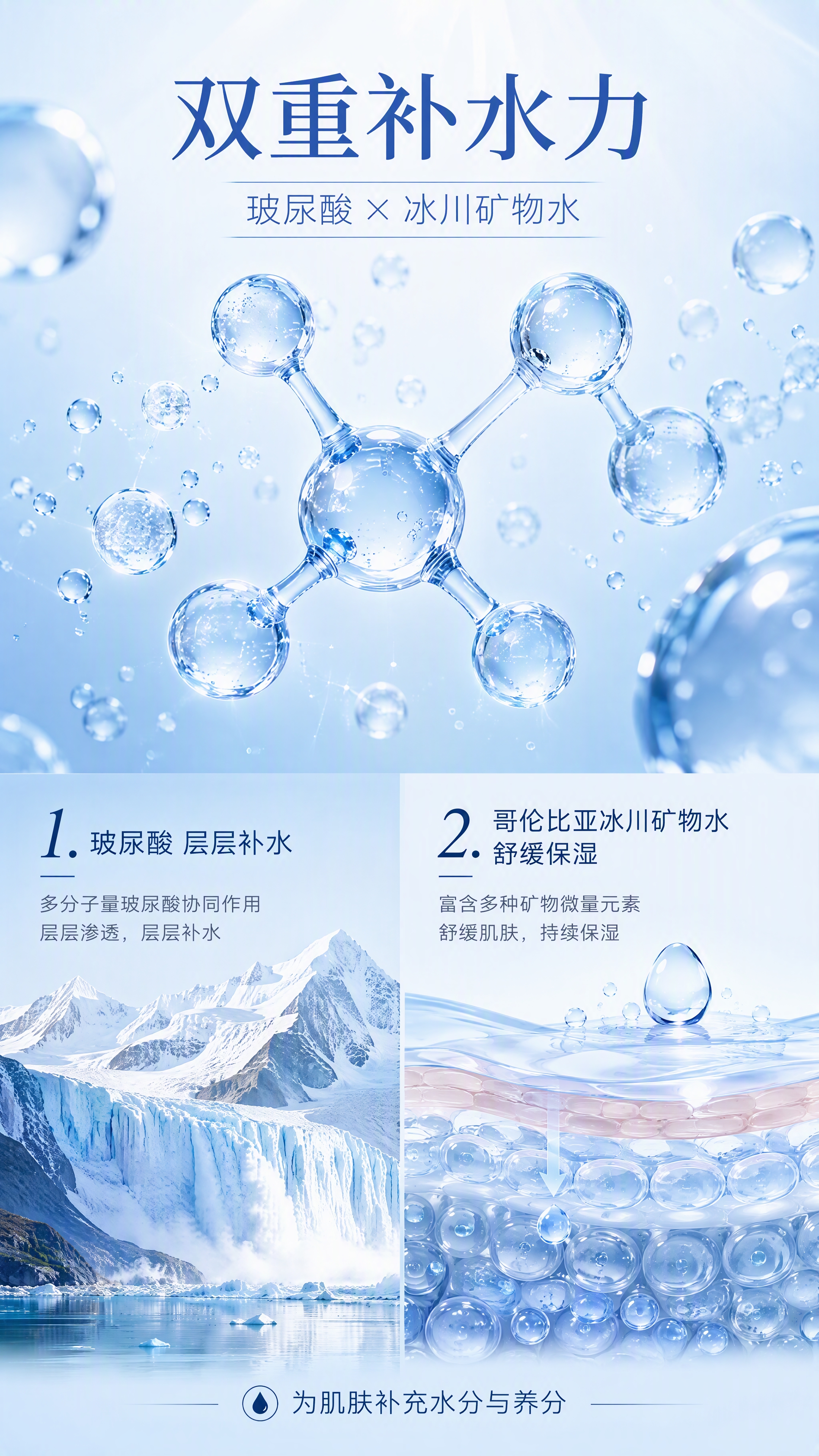 [第2张] 详情页成分功效页-颐莲玻尿酸补水喷雾成分机理展示。… - 图片创意预览