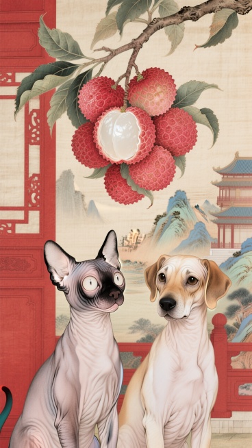 画一个没有毛的猫猫狗狗预览效果