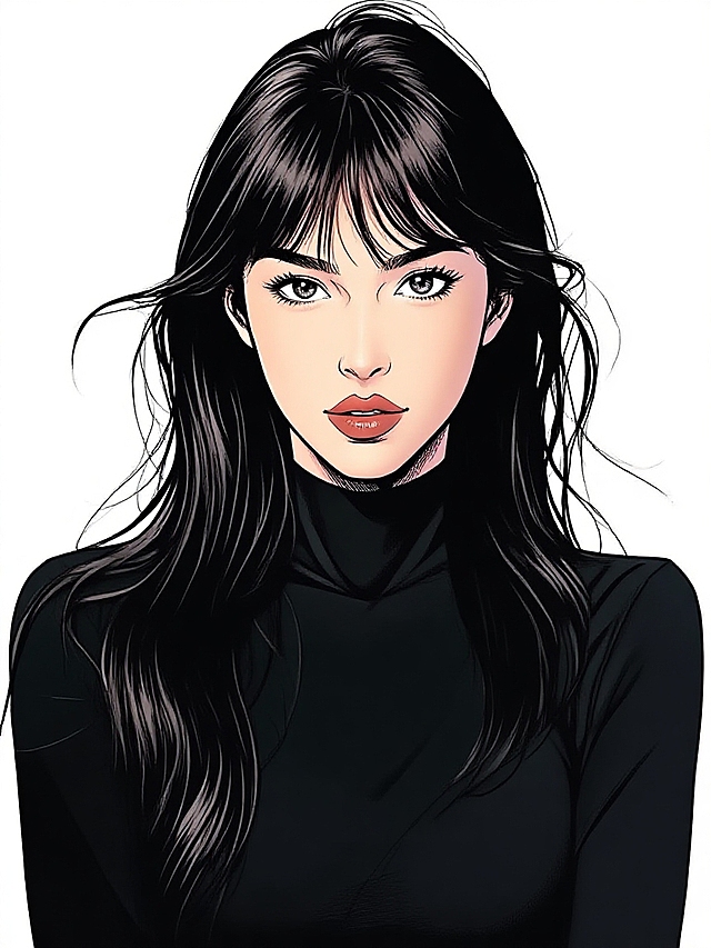 图片中的人物变成美漫风格，背景白底，完整人物。