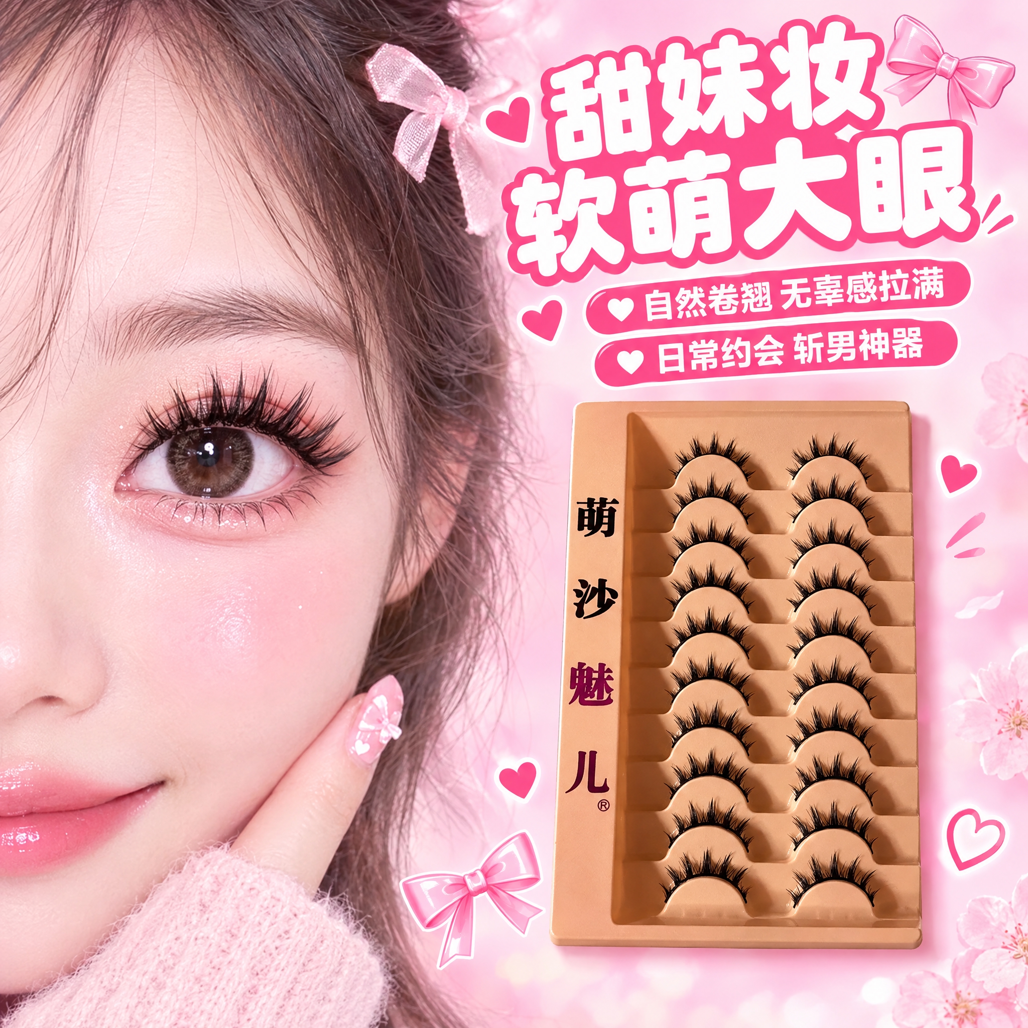 [主图-5] 甜妹妆效果展示，突出睫毛甜美软萌感。 [统一基调… - 图片创意预览