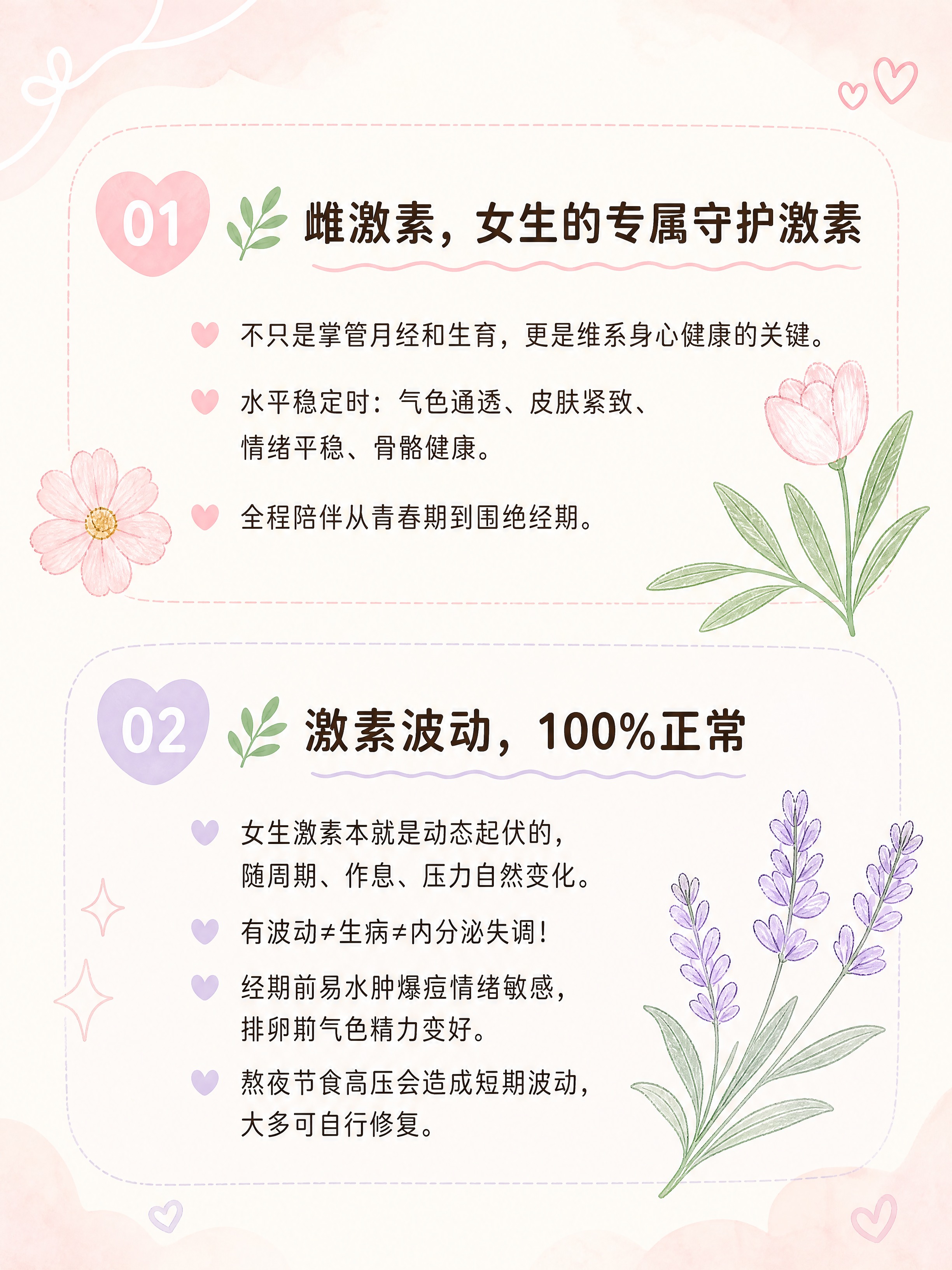 小红书图文笔记内容图，ins清新温柔粉色系女性科普风，版式精美… - 图片创意预览