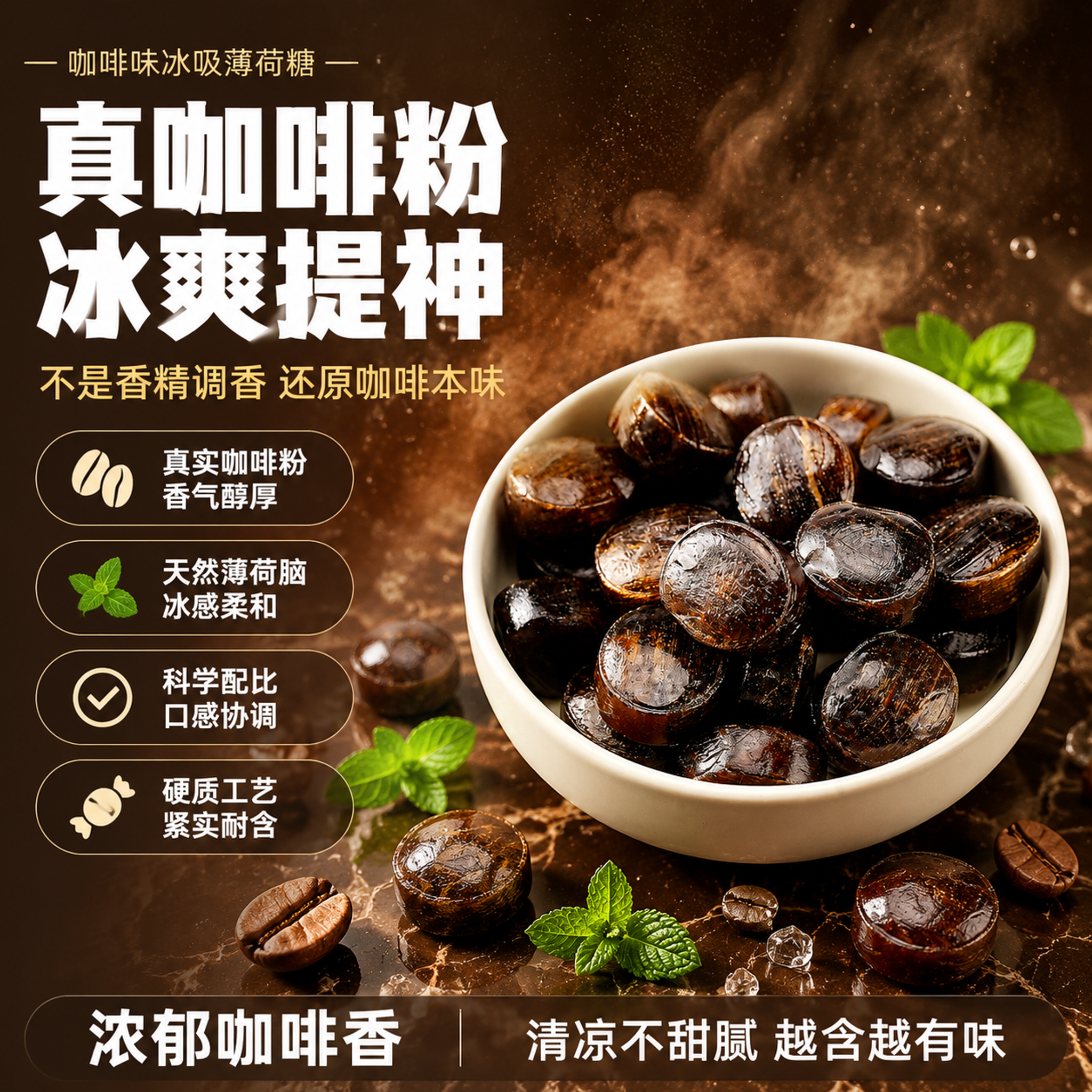 [单张主图] 咖啡味冰吸薄荷糖 爆款促销感主图 拼多多平台 1… - 图片创意预览