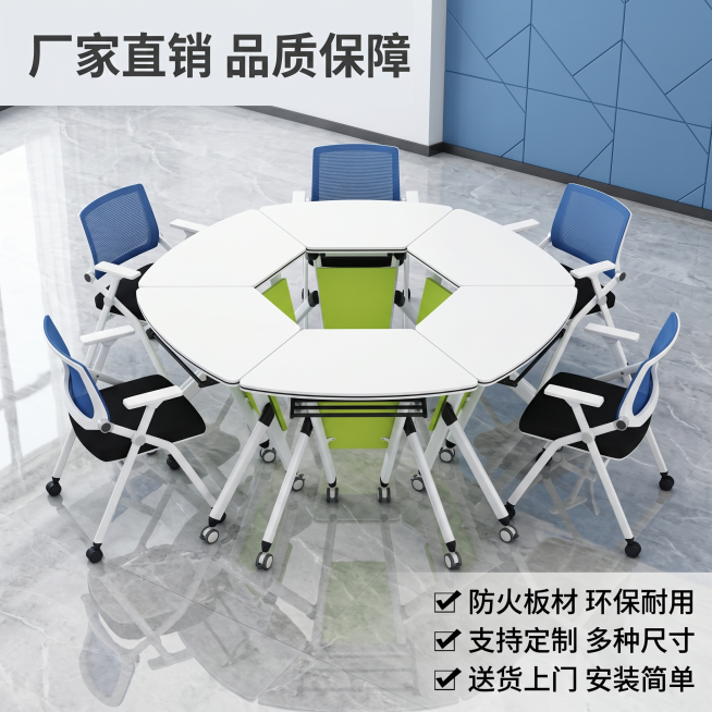 帮我生成5张录播教室折叠桌椅淘宝电商主图比例1:1 卖点你帮我想「图片1」「图片1」「图片1」「图片1」预览效果