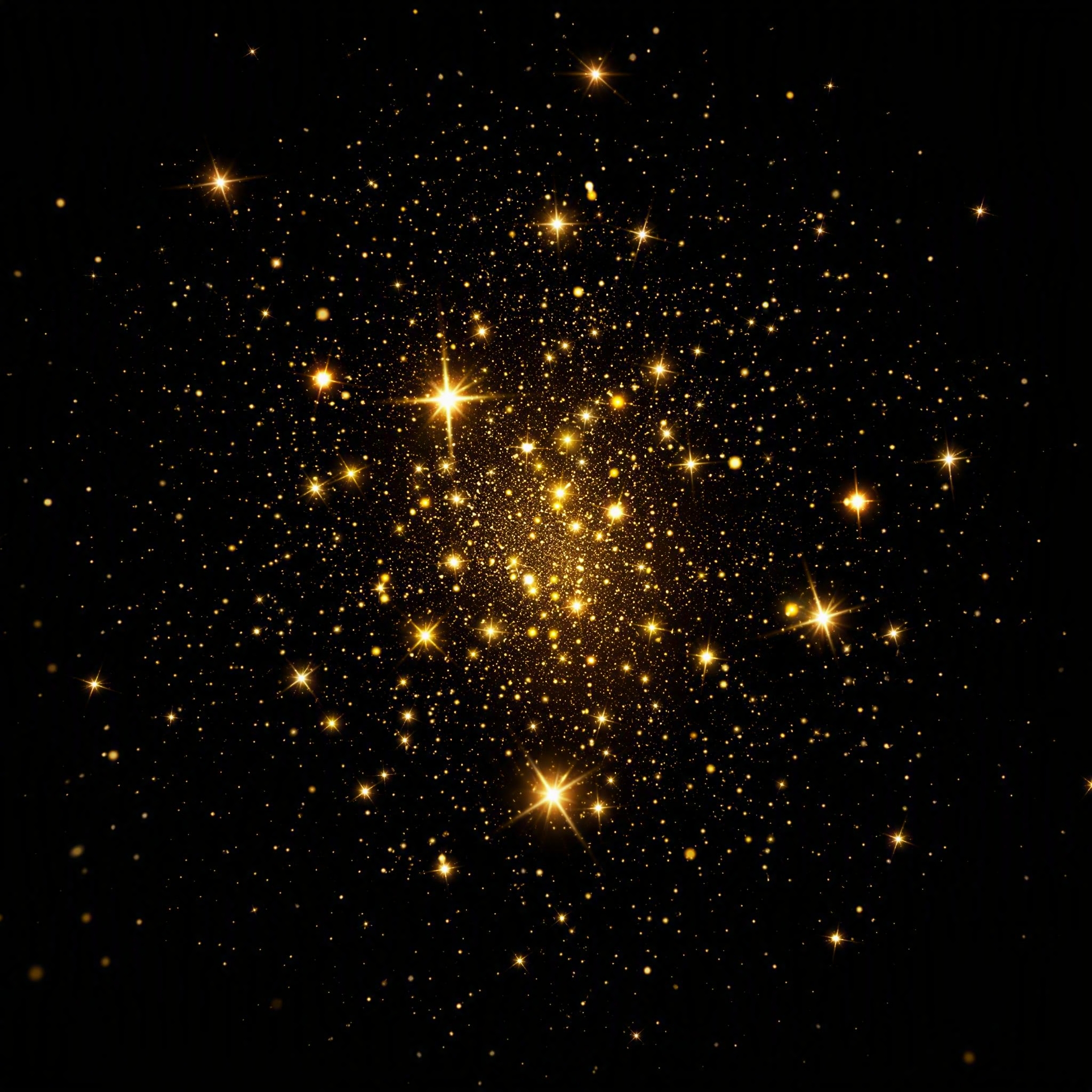金色星光粒子火花效果，细碎的发光星星和粒子散布在空中，闪烁的光… - 图片创意预览