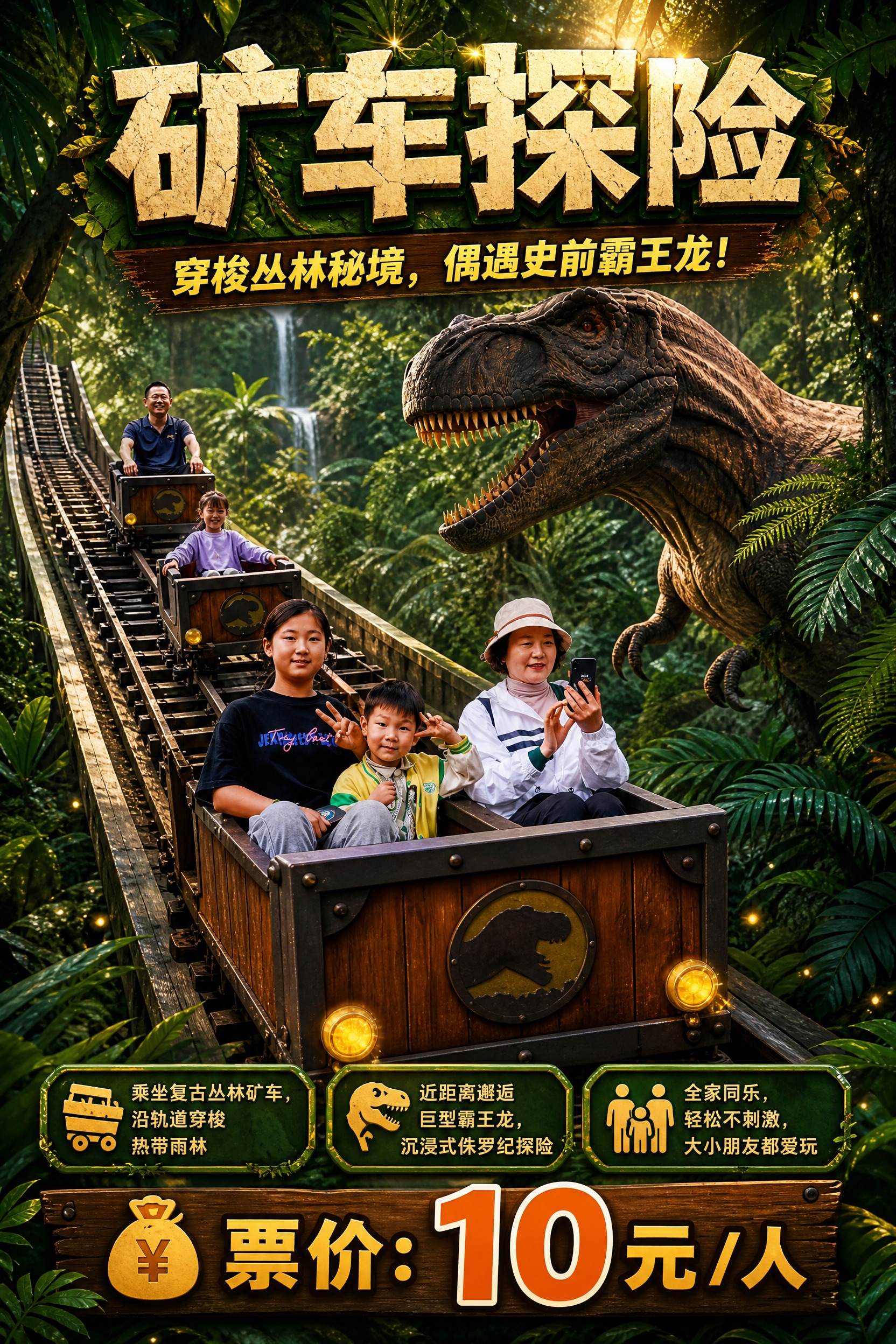 竖版景区游乐项目促销海报，宽80cm高120cm（2:3竖幅）… - 图片创意预览