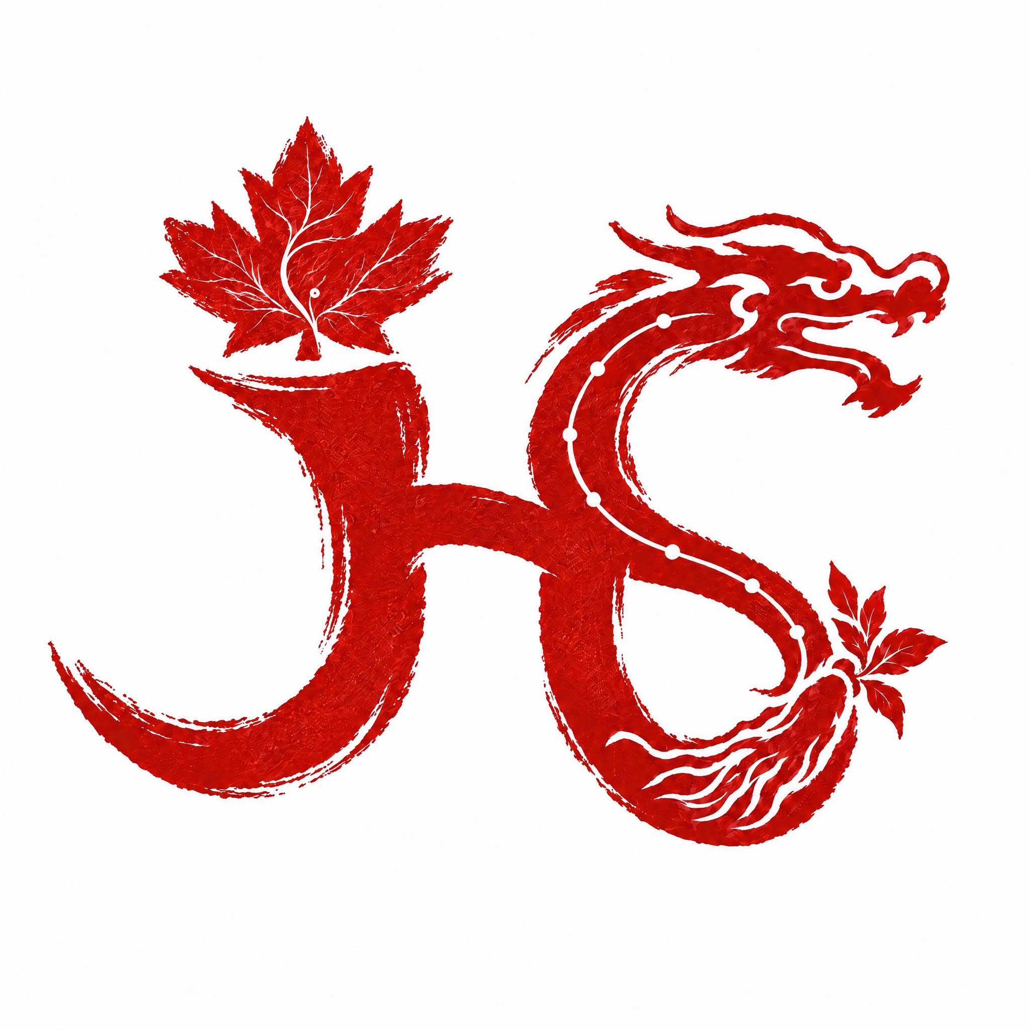 优化这个logo的枫叶部分，让太极形状完全融入叶脉之中，只保留… - 图片创意预览