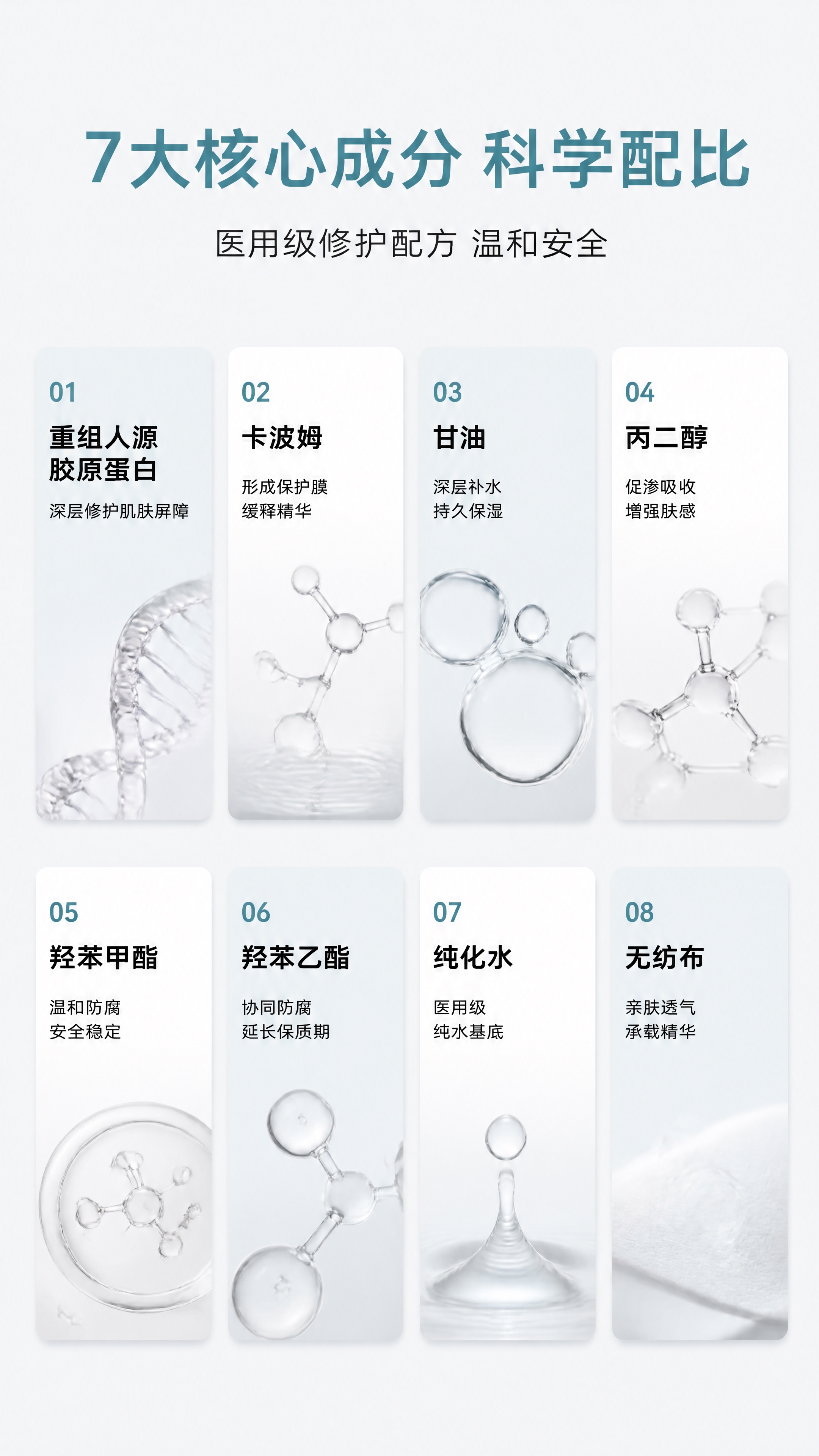[第2张] 成分矩阵详解-欣怡美重组胶原蛋白生物修复敷料7大成… - 图片创意预览