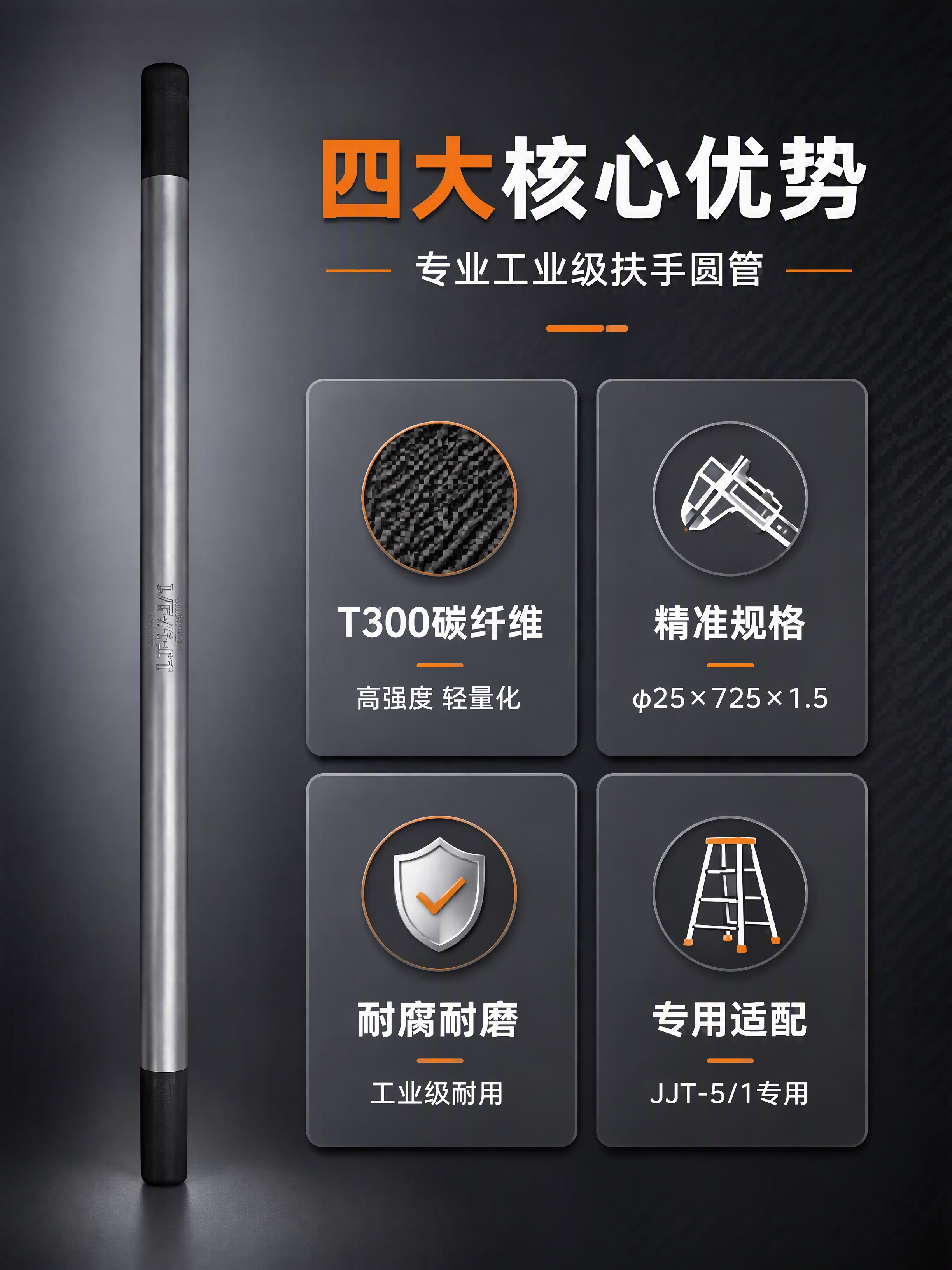 [第2张] 详情页核心卖点总览-扶手圆管JJT-5/1四大优势… - 图片创意预览