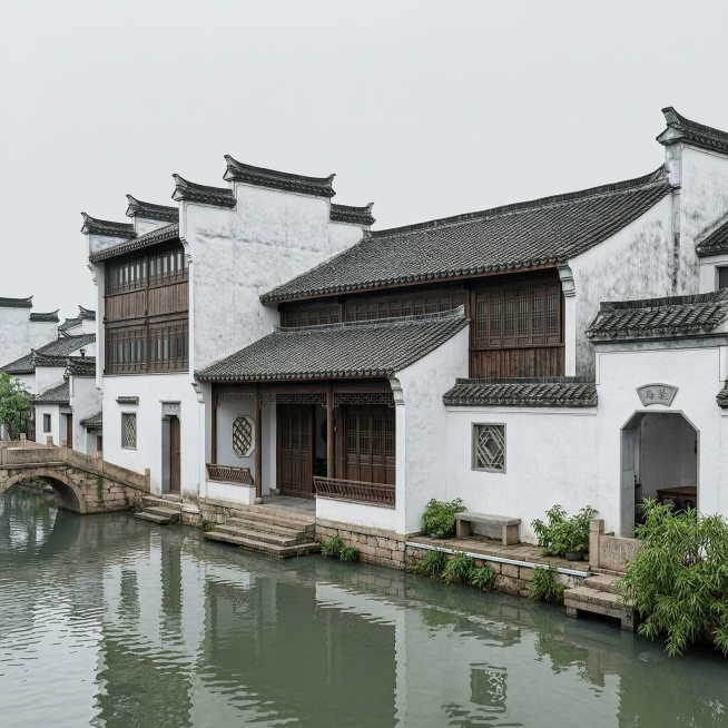 设计徽派建筑预览效果
