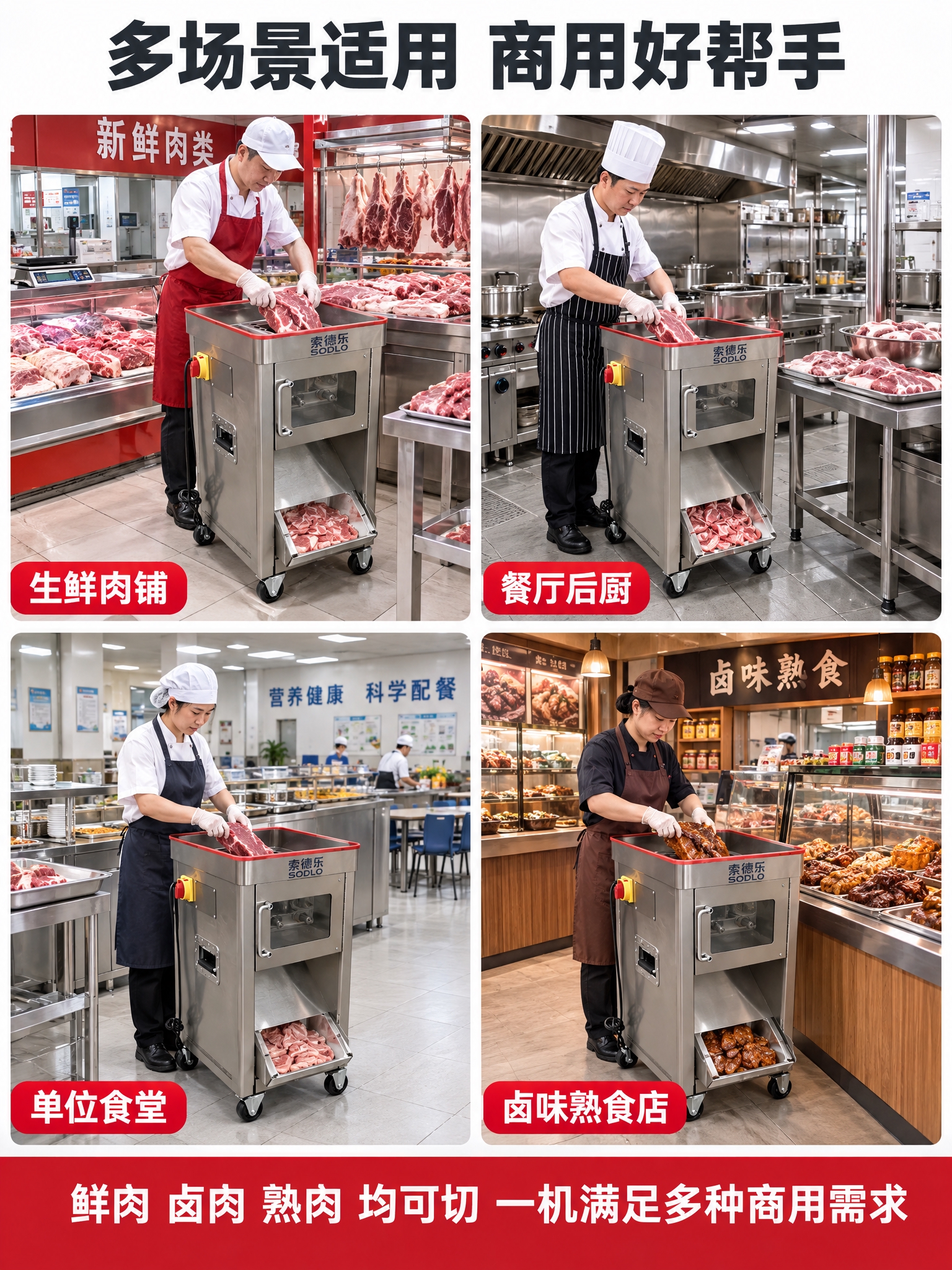 [商品] 使用【图3】索德乐SODLO商用不锈钢切肉机；保留全… - 图片创意预览
