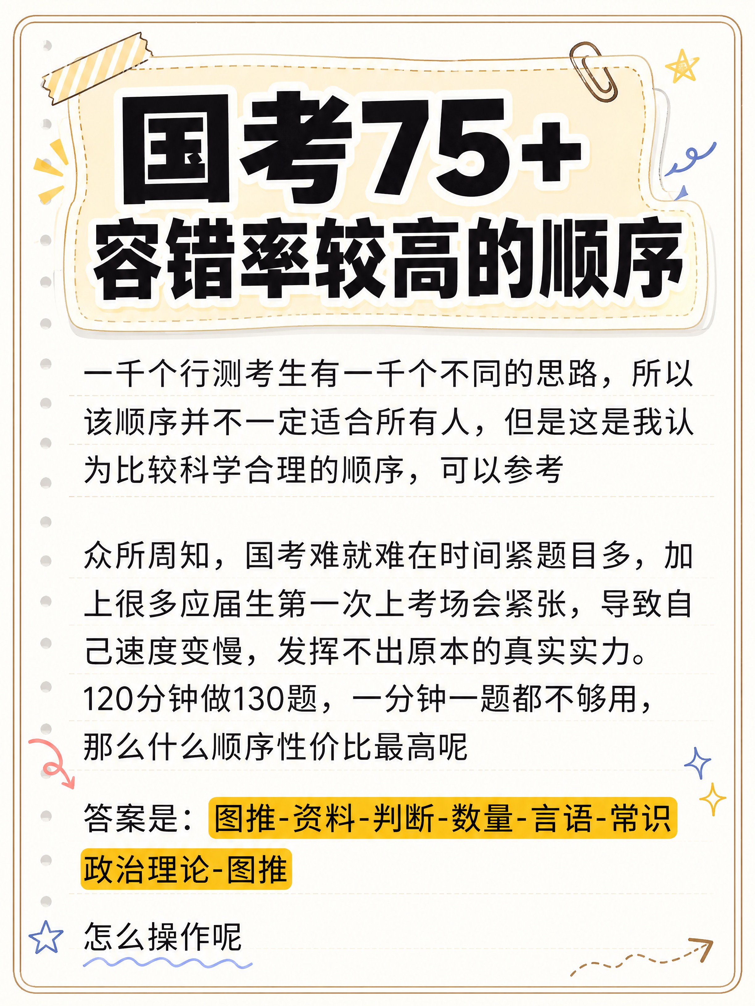 抖音热门图文风格，小红书笔记封面质感，手账拼贴风，教育备考类，… - 图片创意预览