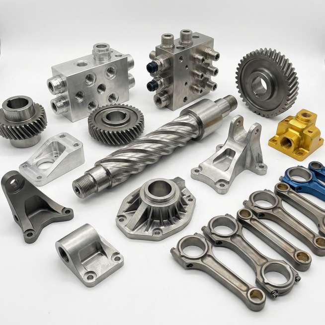 生成独特款式的金属机械零件图，工业精密质感，和参考图造型区分开预览效果