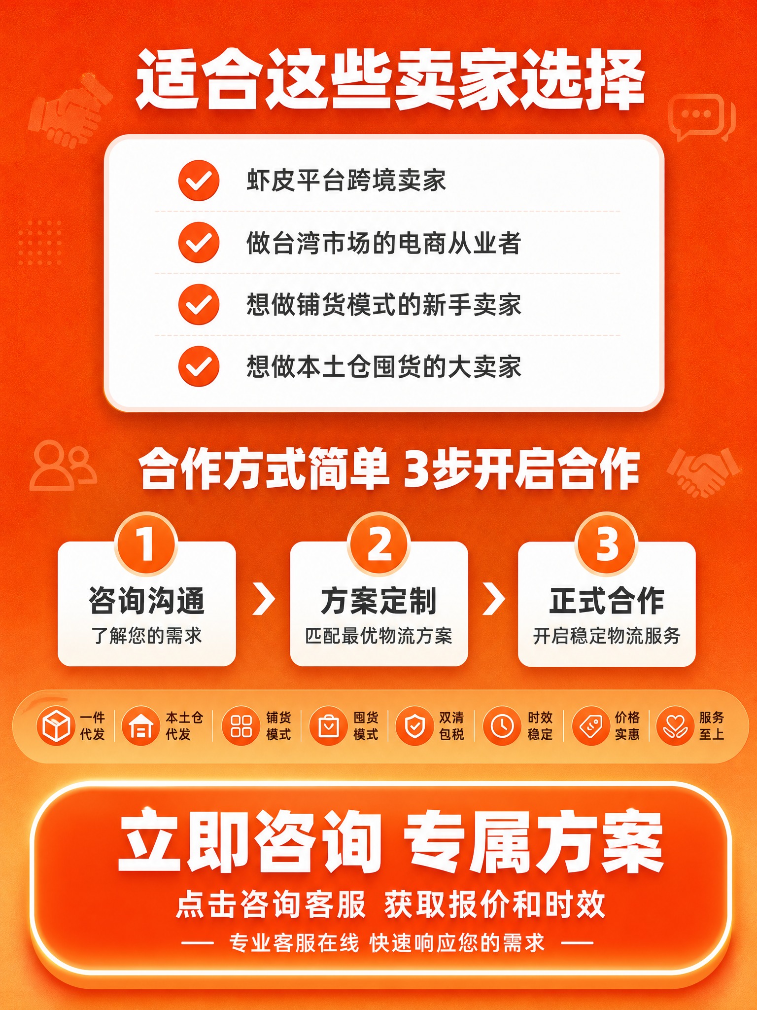 [商品] 台湾虾皮专线物流服务，非实物服务类，无产品图；服务内… - 图片创意预览