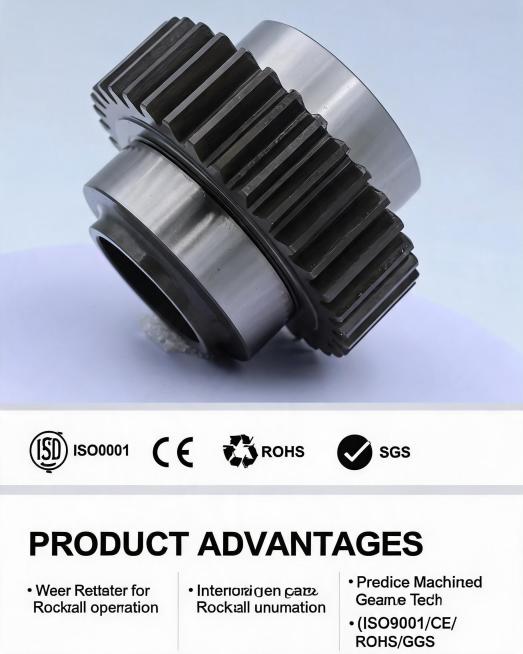 Final product display page of driven gear with copper sleeve for rock drill. Keep original product f预览效果