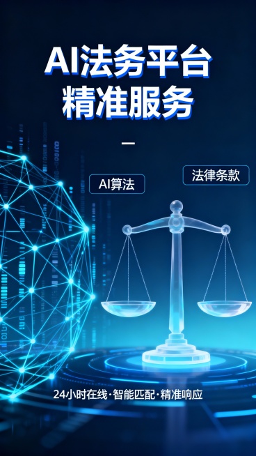 生成五张内容为：法律服务，AI律师的宣传广告，长图不要太大预览效果